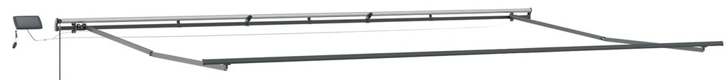 Toldo Retrátil Manual vidaXL com LED Cinza Claro 600x300 cm