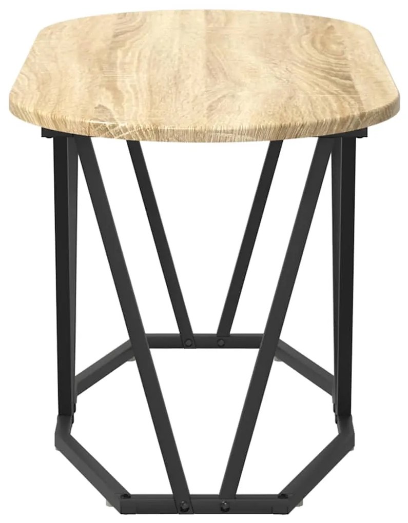 Mesa de Centro em Carvalho Sonoma 80x40x40,5 cm, Madeira Revestida e M