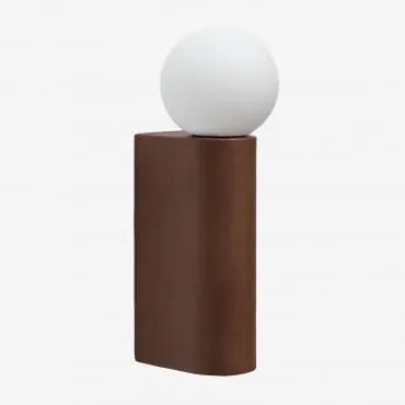 Aplique De Parede Com Bola De Cristal Para Exterior Em Alumínio Irvine Castanho Café - Sklum