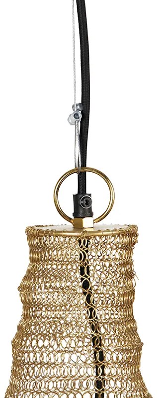 Candeeiro de suspensão oriental dourado 60 cm - Nidum L Oriental