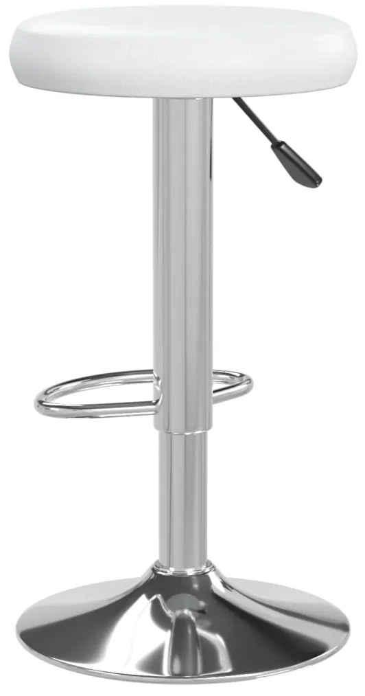 Bancos de bar 2 pcs couro artificial branco