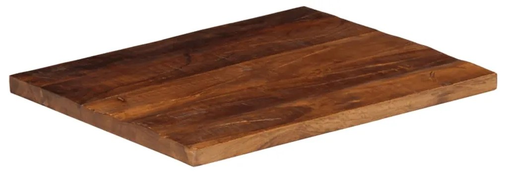 Tampo de mesa retangular 60x50x2,5 cm madeira recuperada maciça