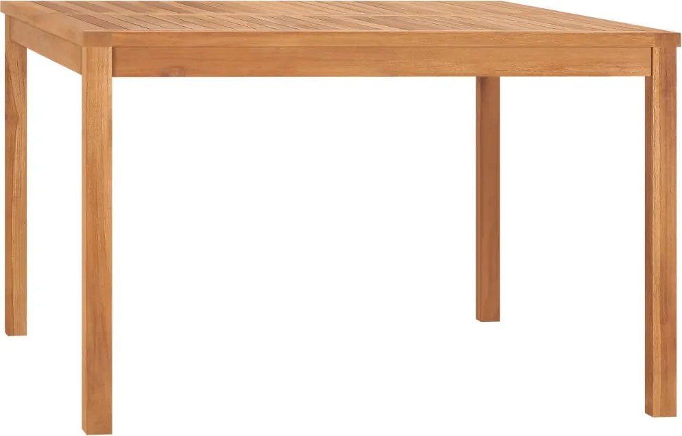 vidaXL Mesa de jantar p/ jardim 120x120x77 madeira de teca maciça