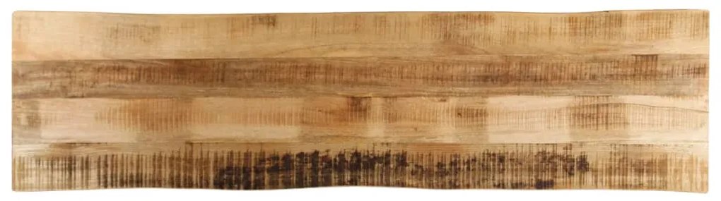 vidaXL Tampo de mesa c/borda viva 180x40x3,8cm mangueira áspera maciça