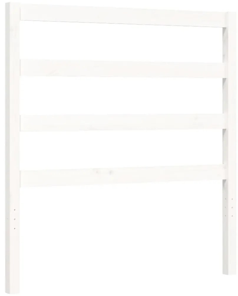 Cama sem colchão 90x190 cm madeira de pinho maciça branco