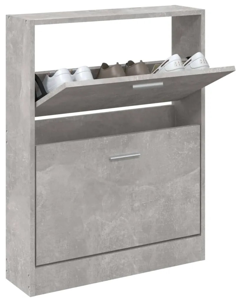 Sapateira 59x17x81 cm derivados de madeira cinzento cimento
