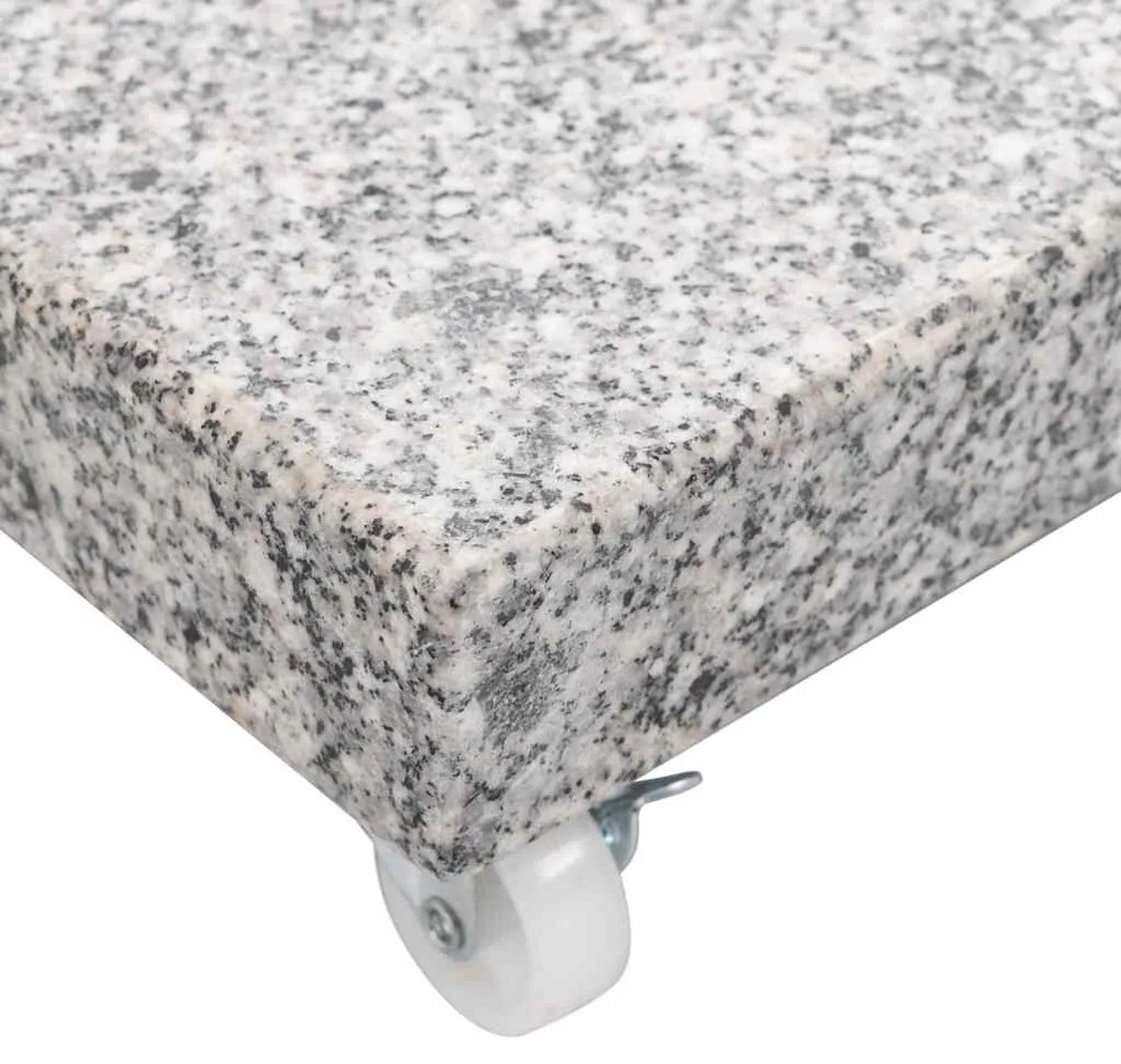 Base de guarda-sol quadrada granito 30 kg cinzento