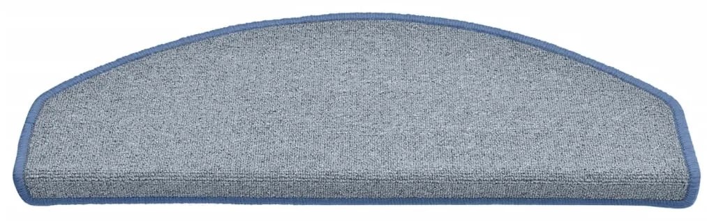 Tapete/carpete para degraus 15 pcs 65x24x4cm cinza-claro e azul