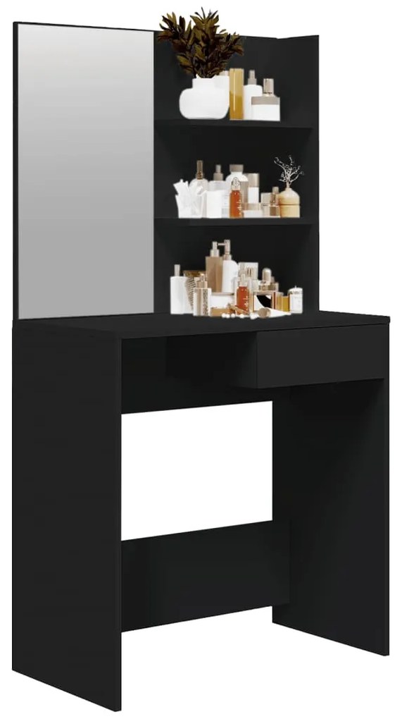 Toucador com espelho 74,5x40x141 cm preto