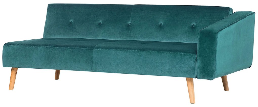 Sofá de canto em veludo verde versão direita VADSO Beliani