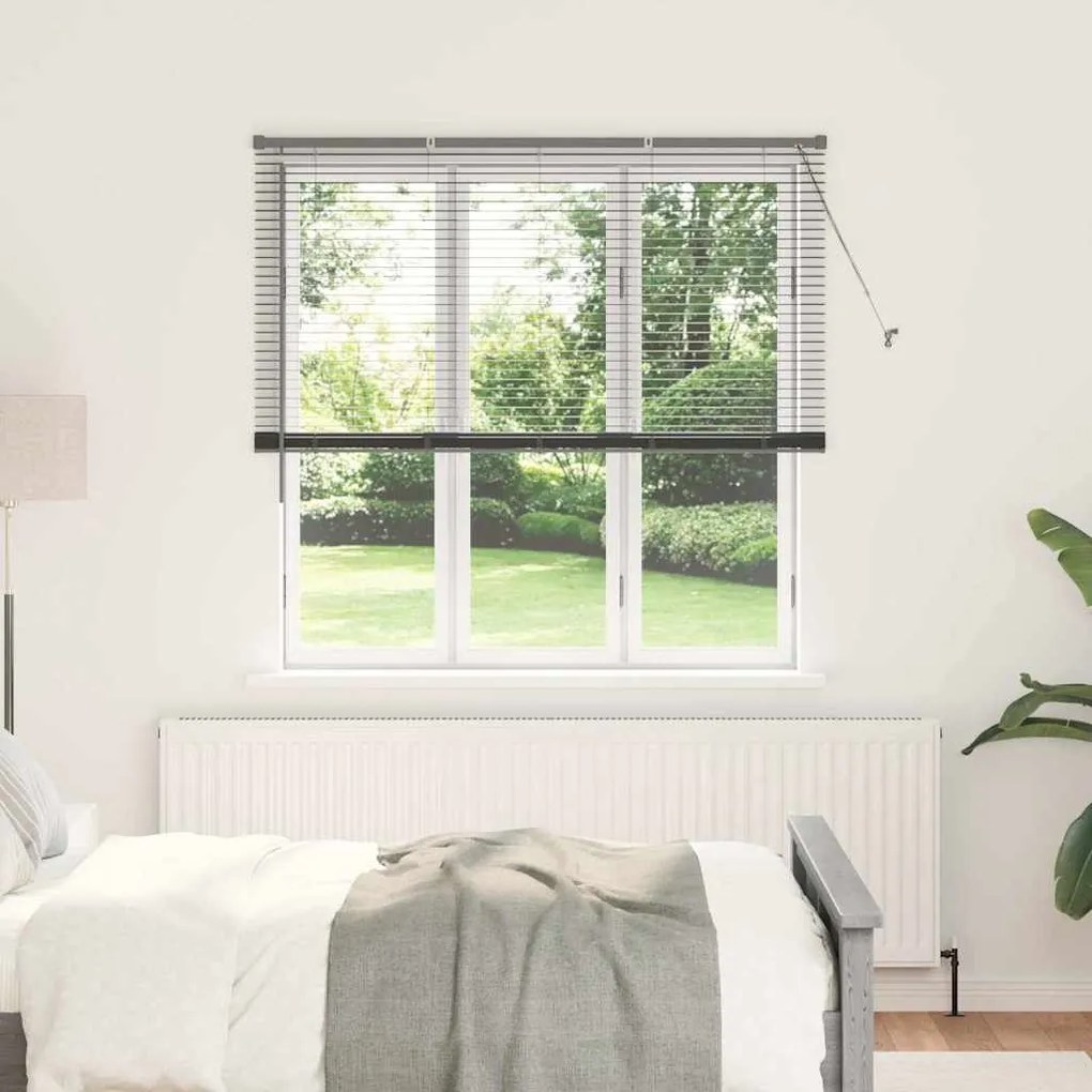 vidaXL Persiana de Janela Cinzento-escuro 140 x 175 cm Alumínio