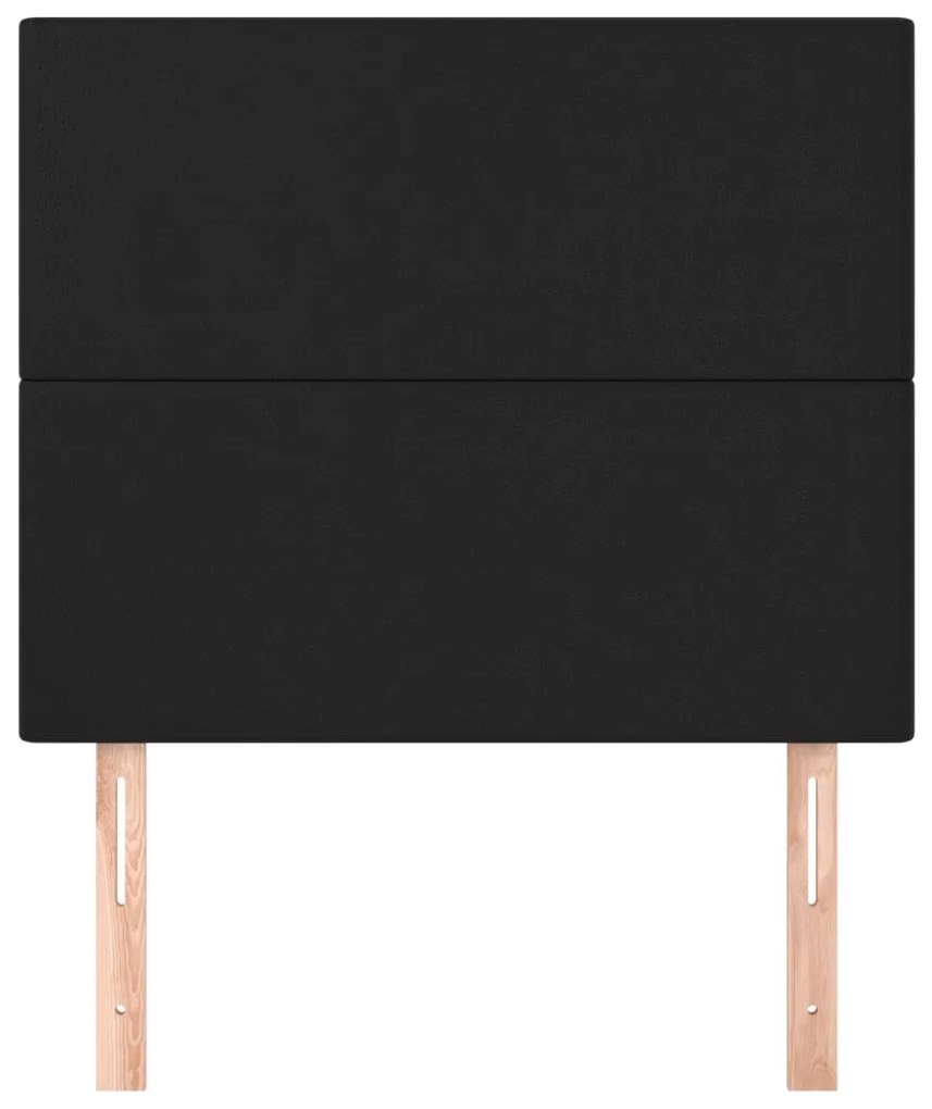Cabeceira de cama 2 pcs couro artificial 100x5x78/88 cm preto