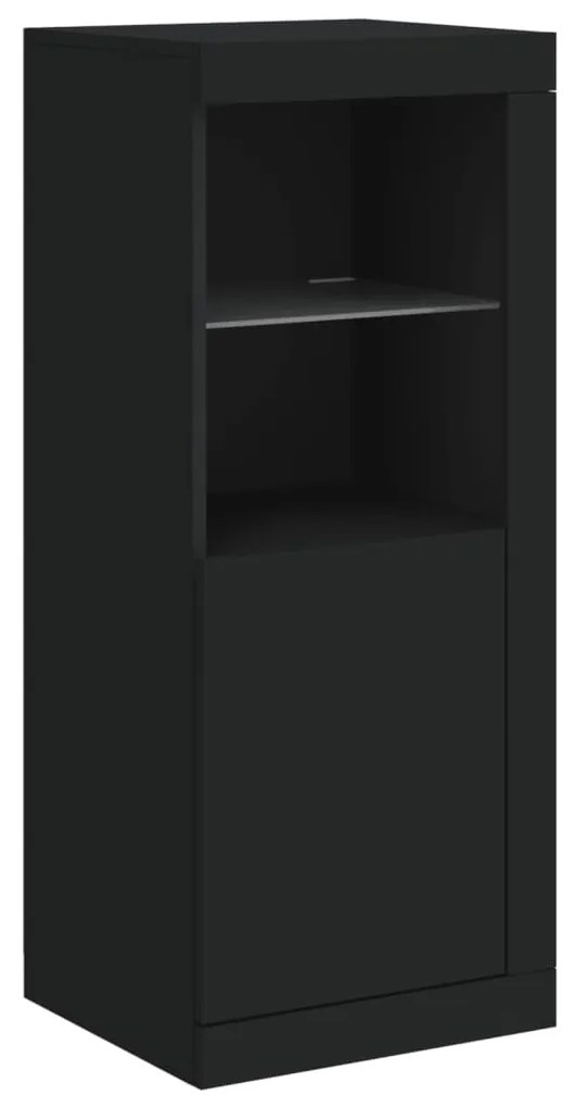 Aparador com luzes LED 41x37x100 cm preto