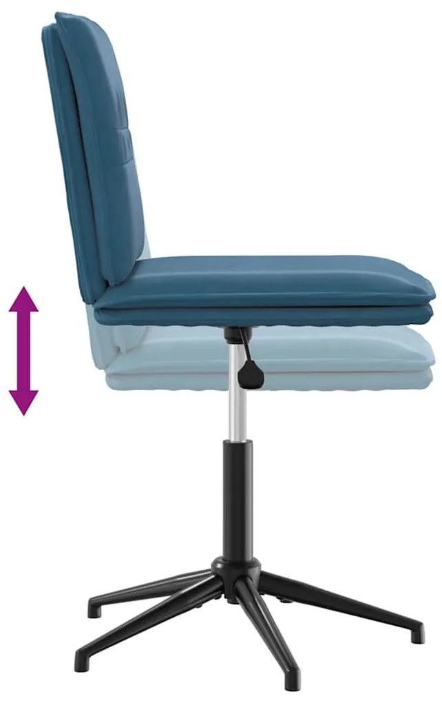 Cadeiras de jantar 2 pcs veludo azul