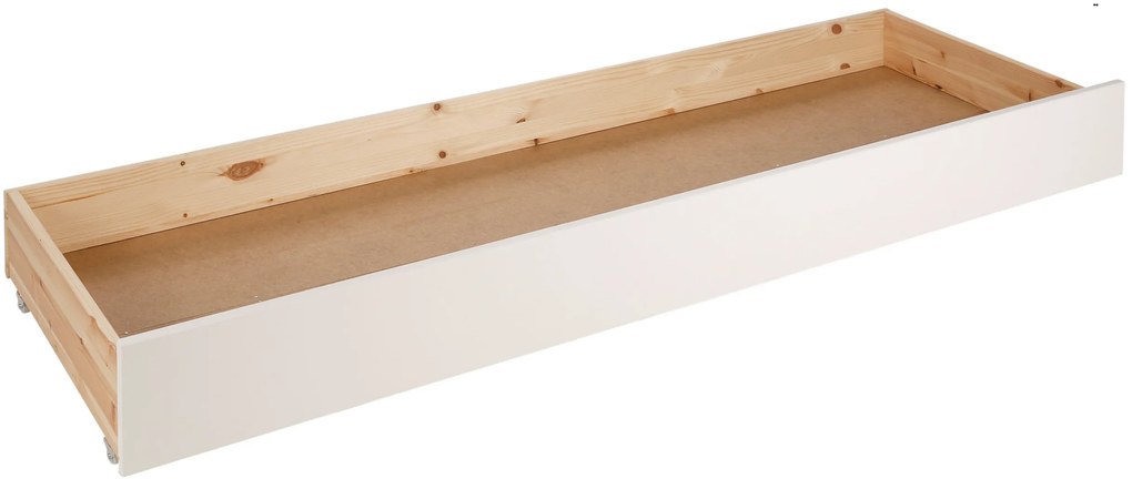 Conjunto Cama Infantil PINO cama + gaveta extraível BRANCA