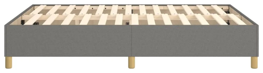 Estrutura de cama sem colchão 140x190 cm tecido cinzento-escuro