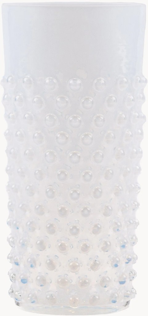Copos altos artesanais Opaline Hobnail, conjunto de 2