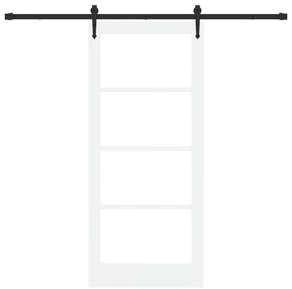 Porta Deslizante vidaXL com Conjunto de Ferragens "ORKDAL" Branca 86x1