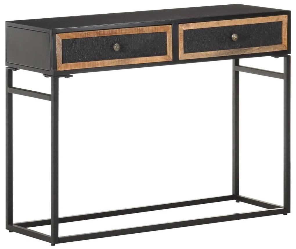 vidaXL Mesa consola 100x35x75 cm madeira de mangueira maciça