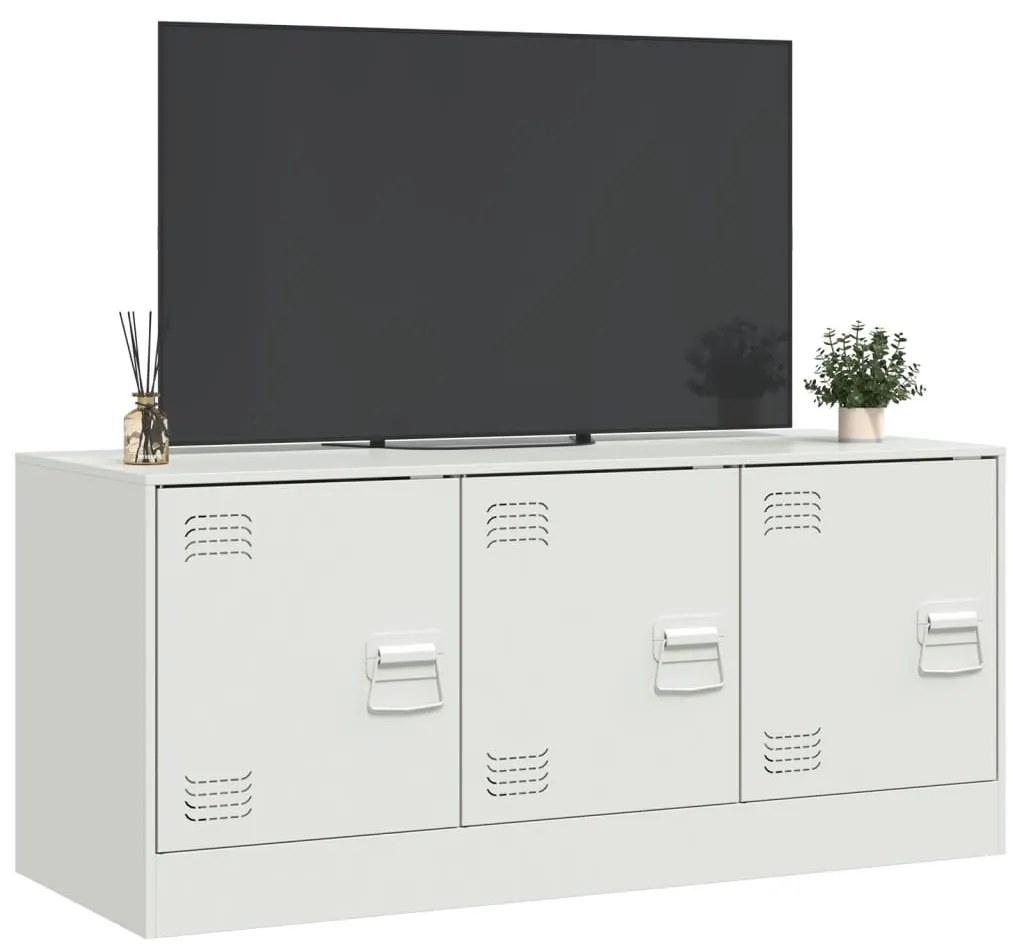 Móvel de TV 99x39x44 cm aço branco