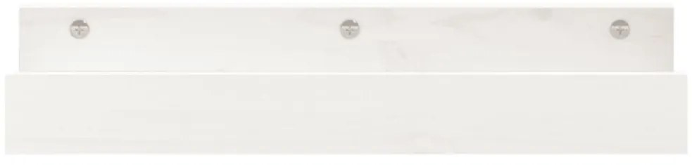Prateleiras de parede 2 pcs 50x12x9 cm pinho maciço branco