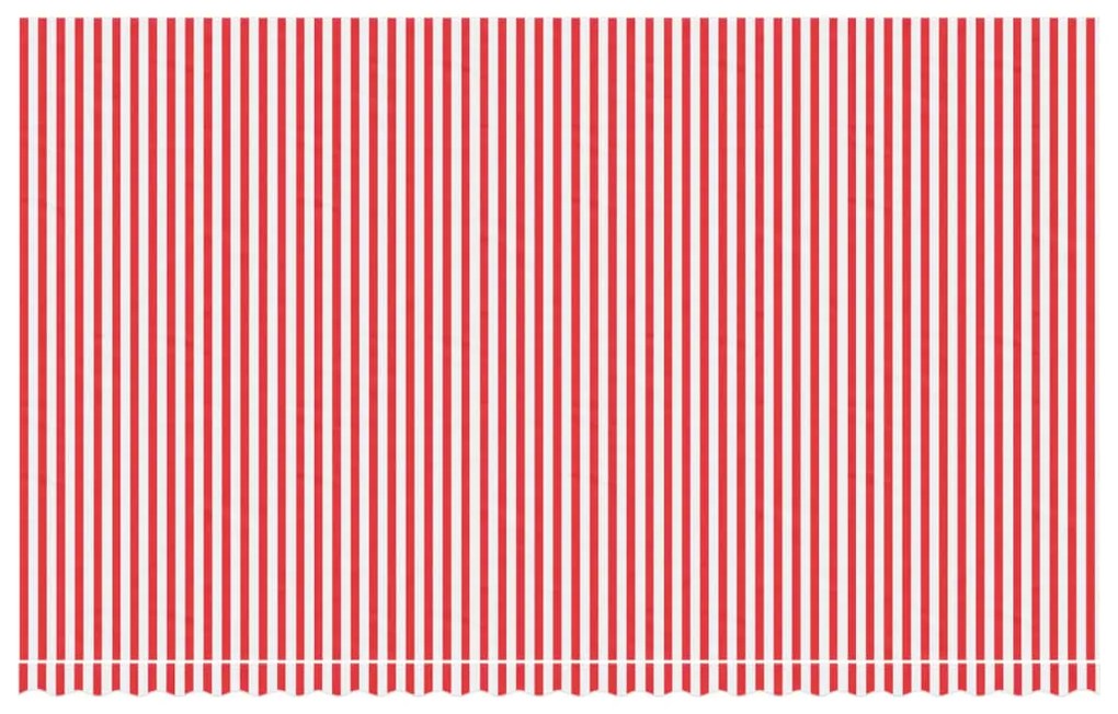 Tecido de substituição p/ toldo 6x3,5 m riscas vermelho/branco