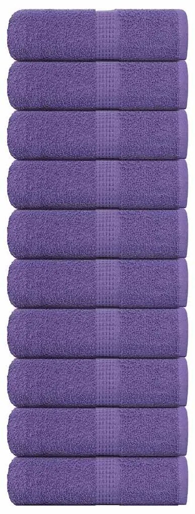 Toalhas de bidé 10 pcs 30x50 cm 360 gsm 100% algodão roxo