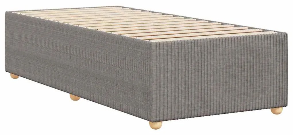 Estrutura de cama sem colchão 80x200 cm tecido cinzento