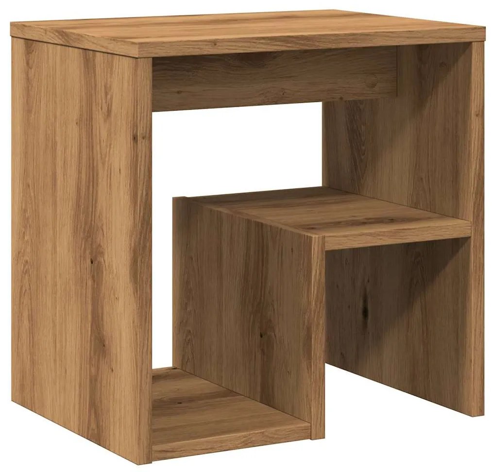 Mesa de cabeceira 2 pcs derivados de madeira carvalho artesanal