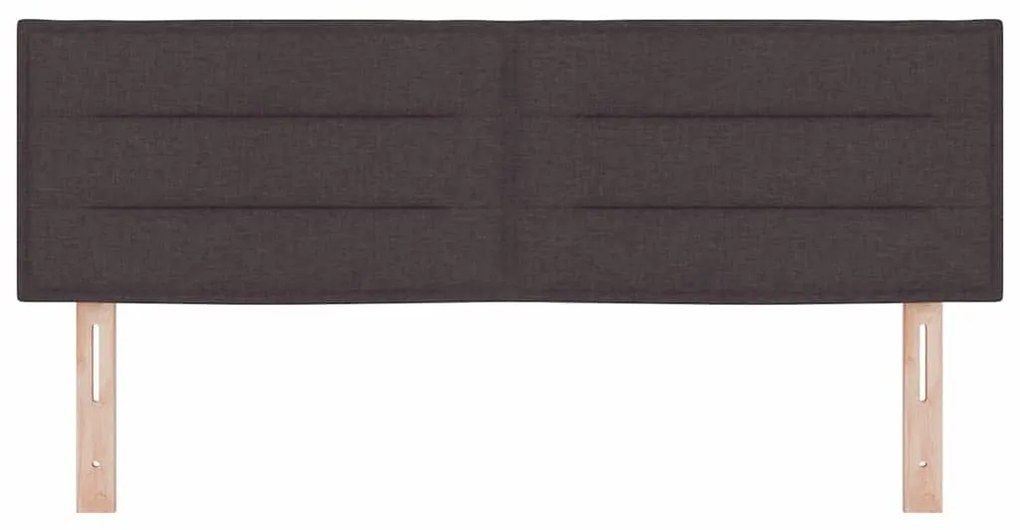 Cabeceira vidaXL Design Linhas Castanho 140 cm Tecido
