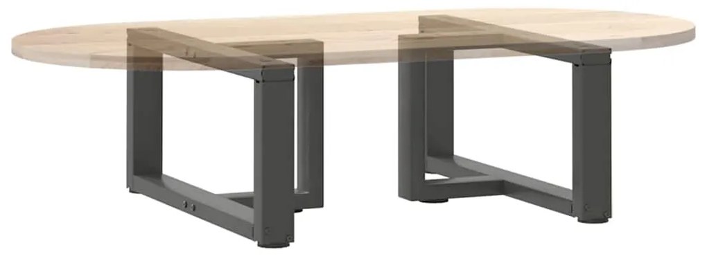Pés para mesa de centro em forma de T, 2 peças, antracite, 60x25x(30-3