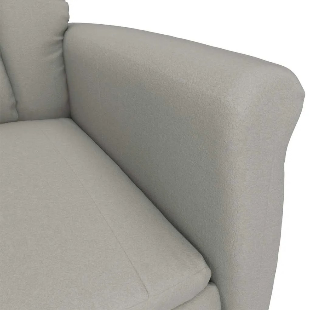 Cadeira de Massagem vidaXL Cinza Claro em Tecido Microfibra
