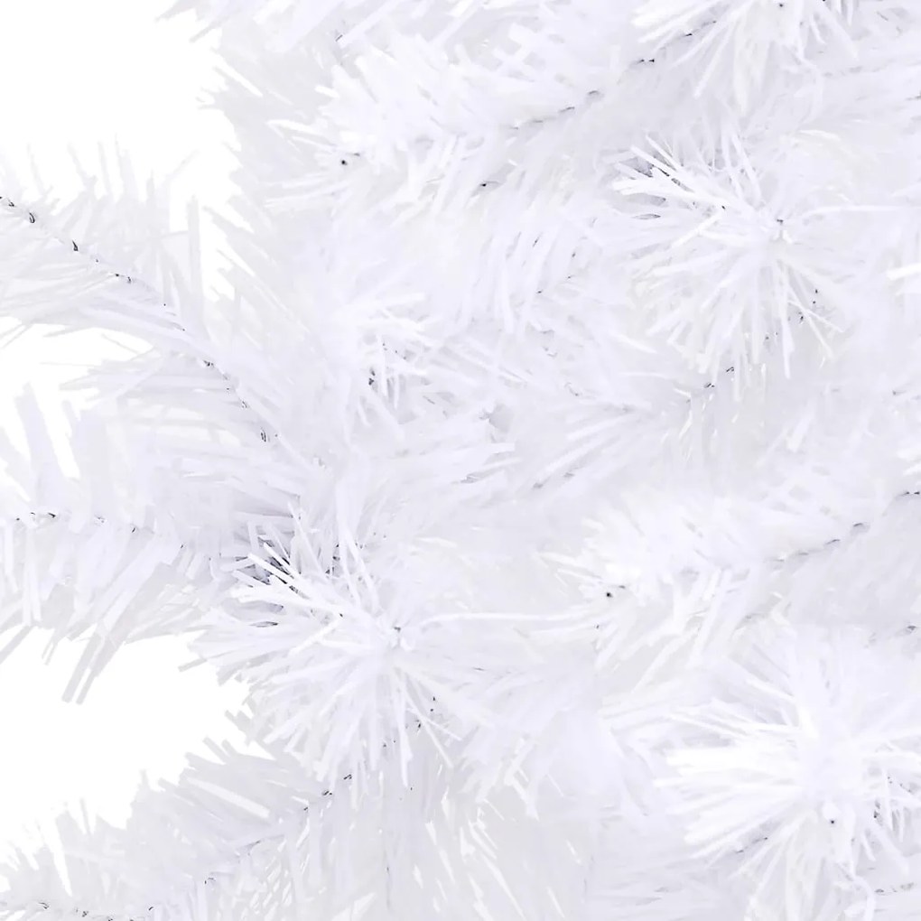 Árvore de Natal artificial de canto 210 cm PVC branco