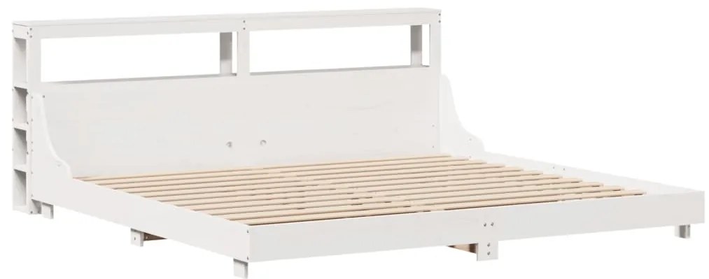 Cama sem colchão 180x200 cm madeira de pinho maciça branco