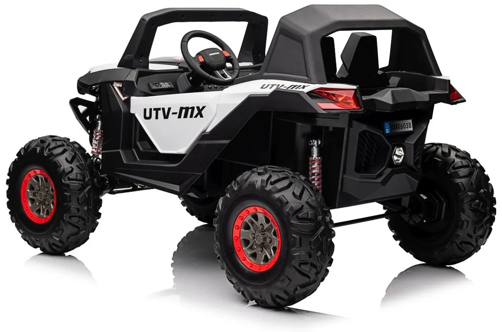 Carro elétrico para Crianças 24V 2 Lugares 4x4 Buggy UTV-MX 2000N Rodas de EVA, Assento de couro Branco