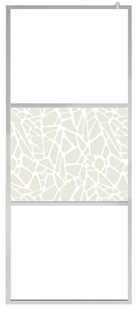 Divisória de chuveiro 90x195 cm vidro ESG design pedras