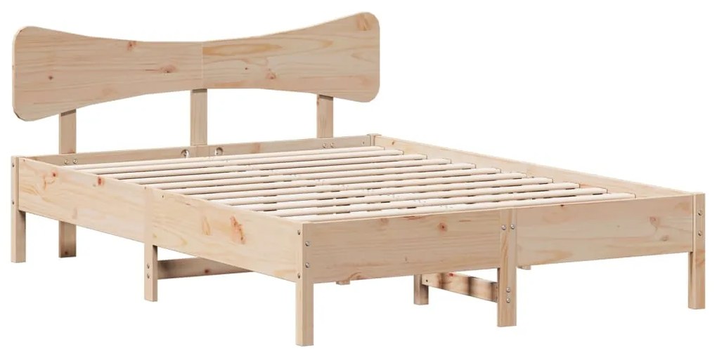Cama sem colchão 150x200 cm madeira de pinho maciça