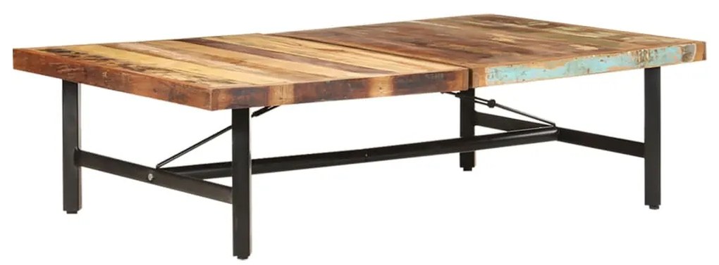 Mesa de centro 142x90x42 cm madeira recuperada maciça