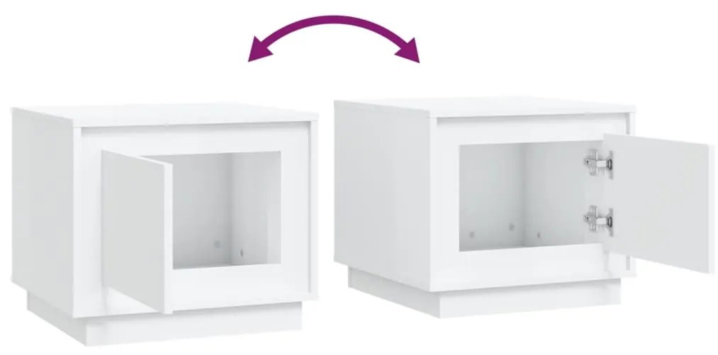 Mesa de centro 51x50x44 cm derivados de madeira branco