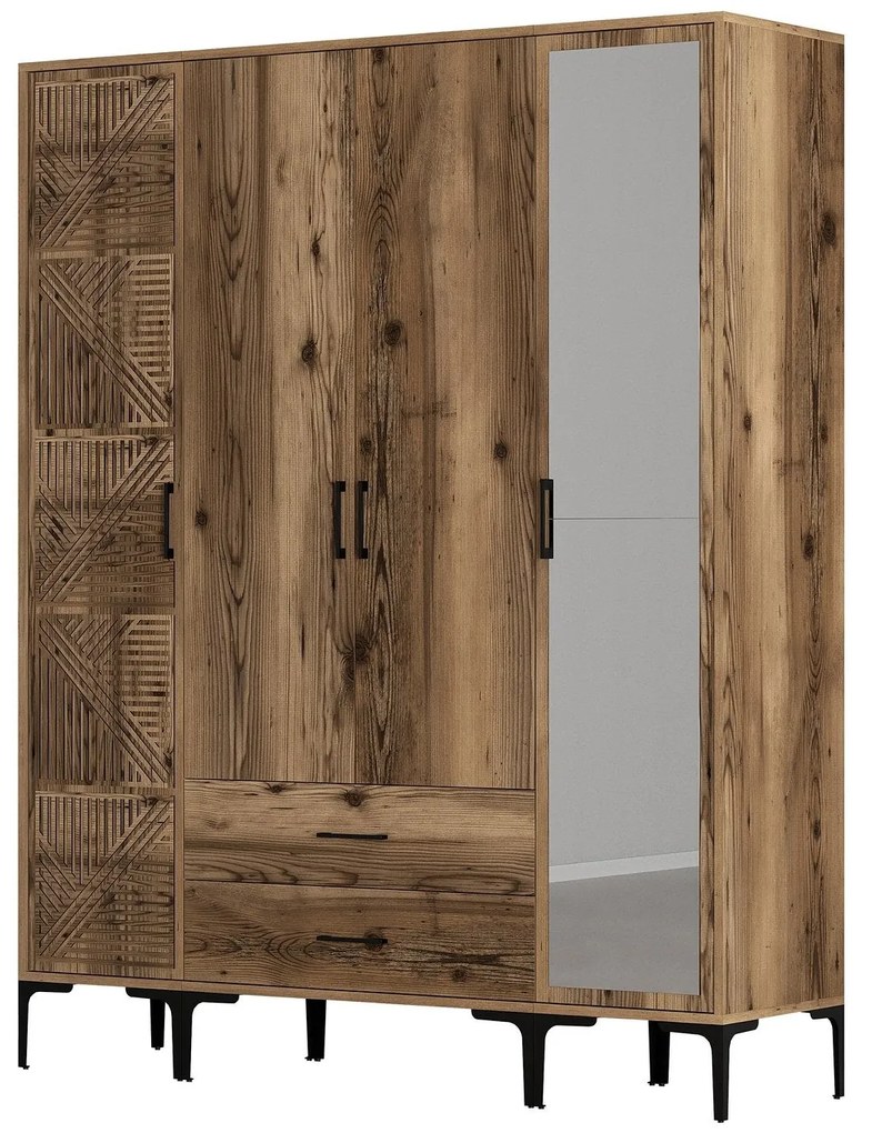 Roupeiro Kumsal PTR – Noz – 160x47,5x201,4 cm