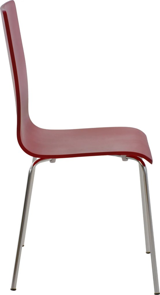 Conjunto de 2 cadeiras de cozinha e sala de jantar Pepe 43 x 87 x 47 cm Vermelho