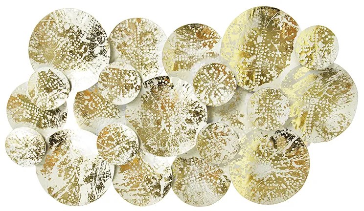 Candeeiro de parede decorativo oriental dourado com branco 2-luzes - Hikina Oriental