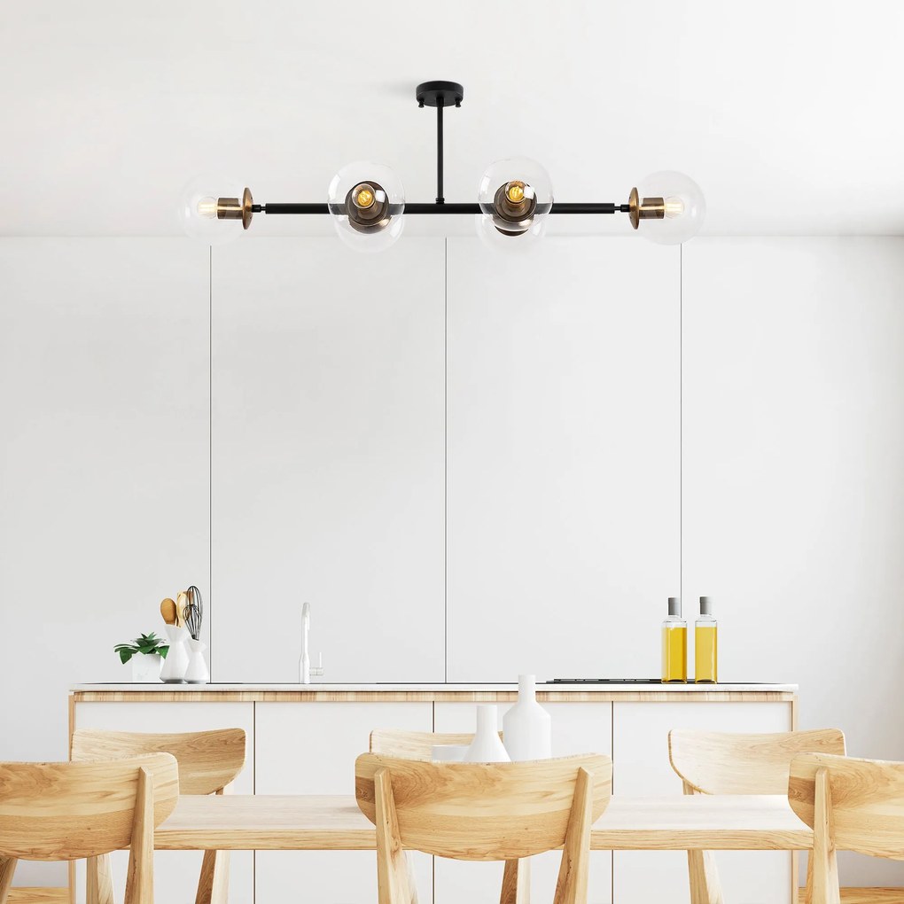 Candeeiro de Teto Fazli – Preto Antigo – 110 x 40 x 35 cm