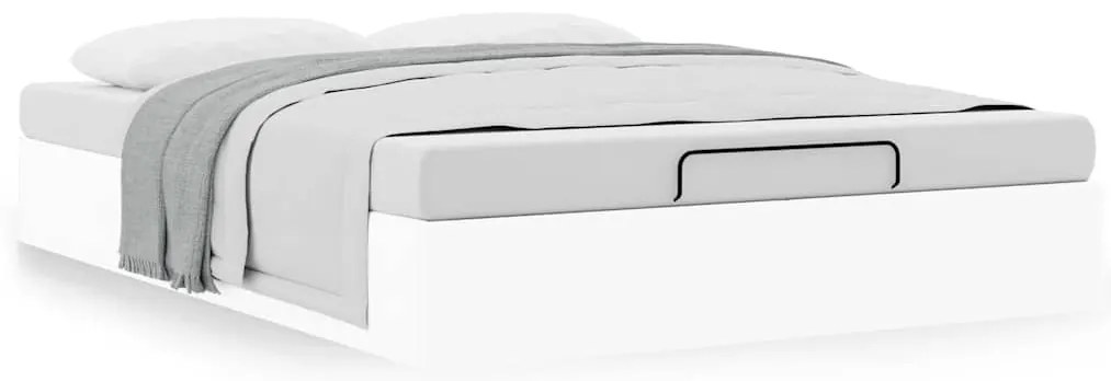 Estrutura de cama otomana sem colchão 140x200 cm branca