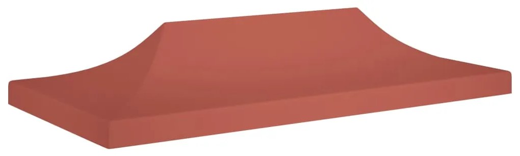 vidaXL Teto para tenda de festas 6x3 m 270 g/m² terracota
