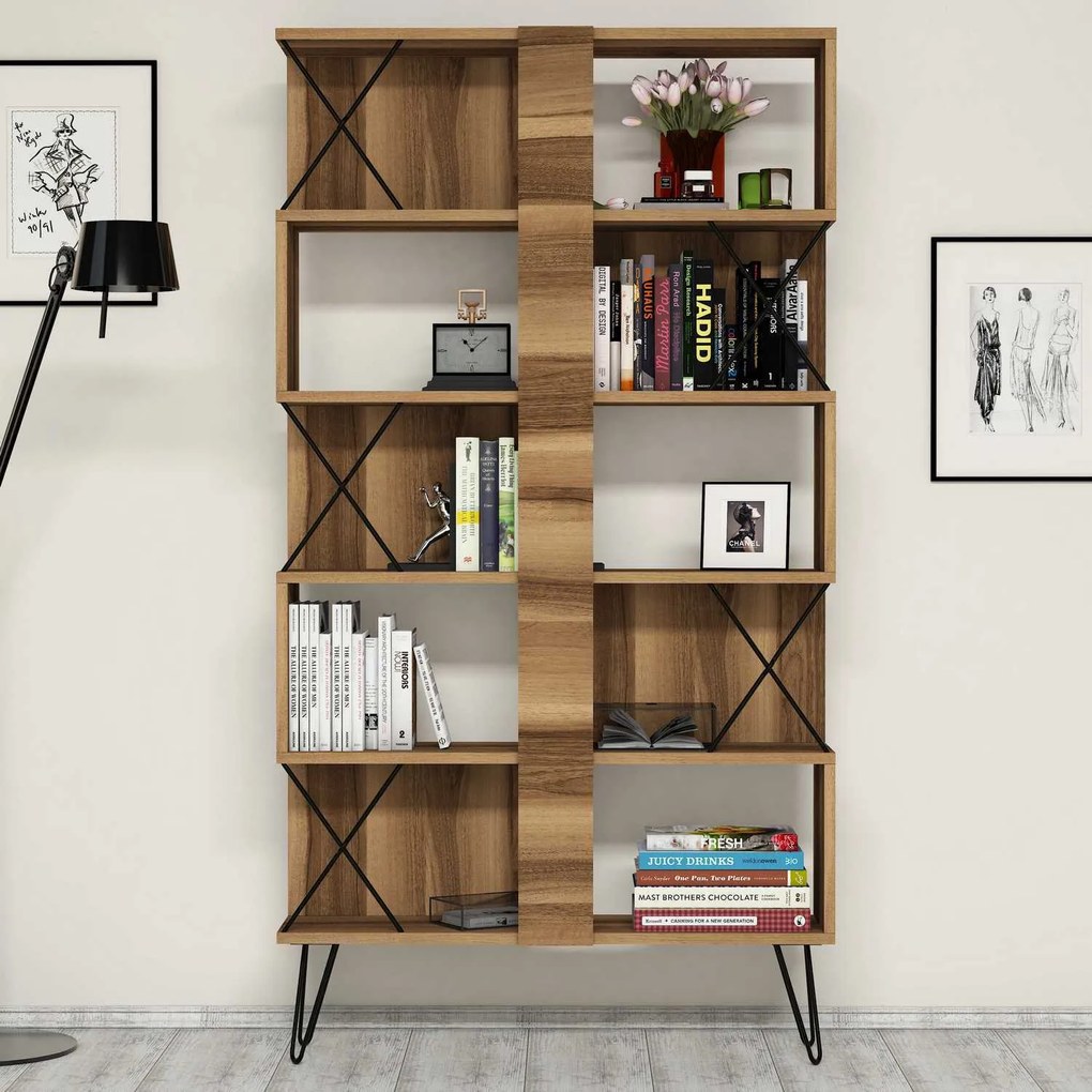 Estante Extra – Nogueira – 90x167,3x22 cm