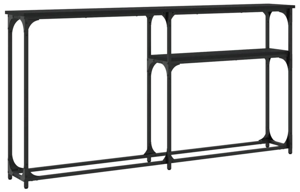 Consola de Entrada Arnia - 145x22,5x75 cm - Cor Preta - Derivados de M