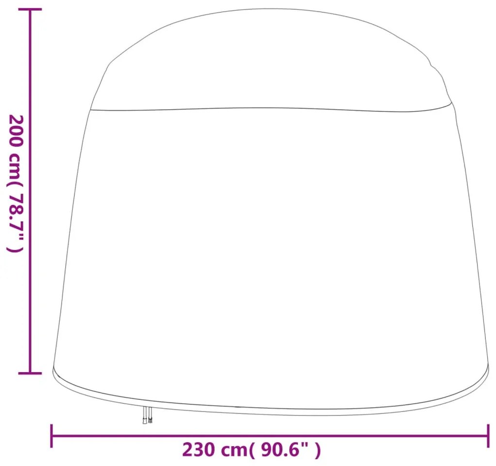 Capa para cadeira ovo dupla Ø 230x200 cm 420D oxford preto