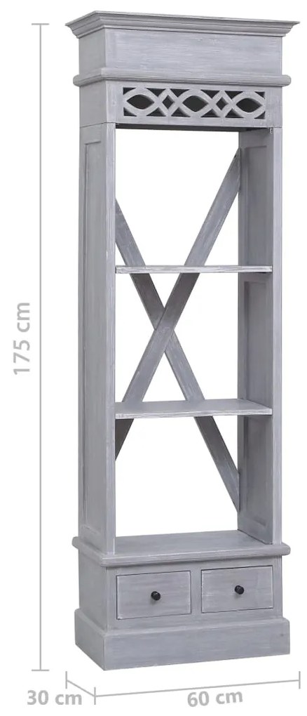 Aparador alto 60x30x175 cm mogno maciço