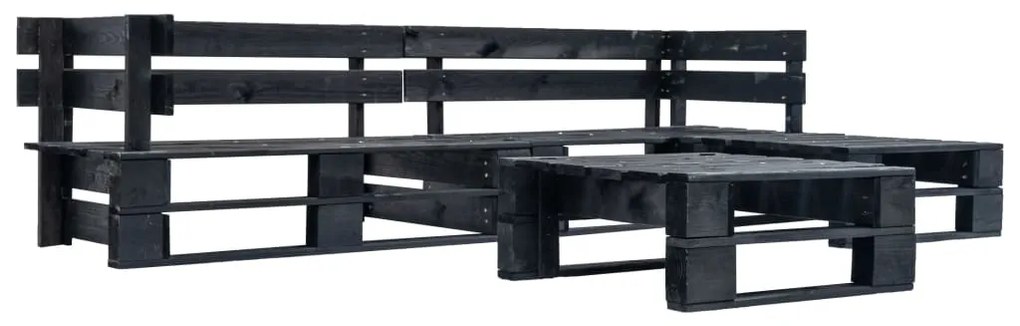 Sofás de paletes jardim 4 pcs almofadões cor areia madeira